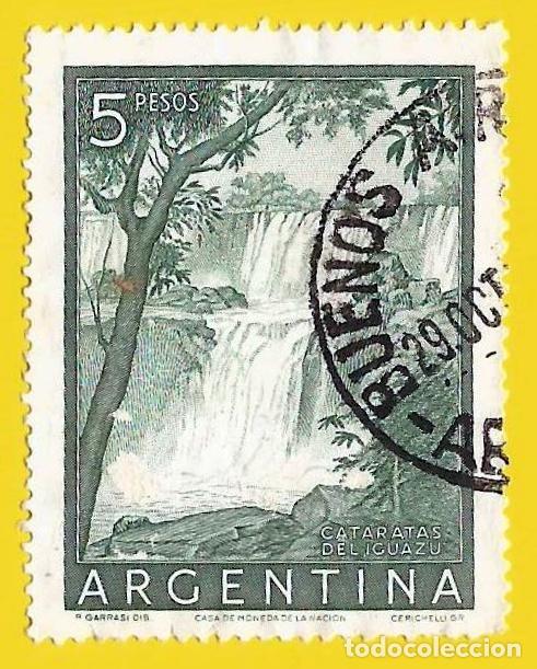 Sellos: Argentina. 1955. Scott # 639. Cataratas de Iguazu