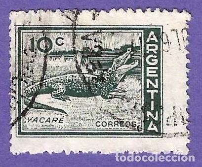 Sellos: Argentina. 1958. Scott # 685. Fauna. Caiman (Yacare)