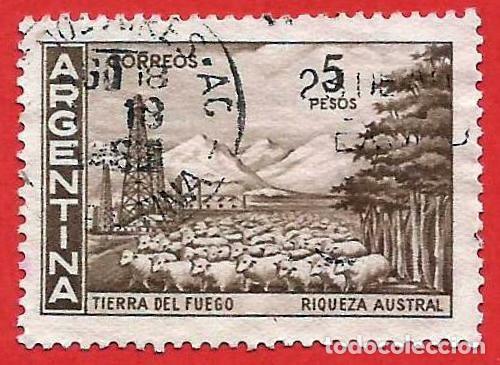 Sellos: Argentina. 1959. Scott # 695. Tierra del Fuego. Riqueza Austral