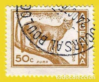 Sellos: Argentina. 1960. Scott # 687. Fauna. Puma