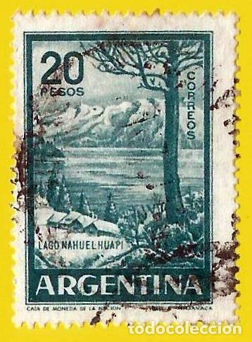 Sellos: Argentina. 1960. Scott # 698. Lago Nahuel Huapi