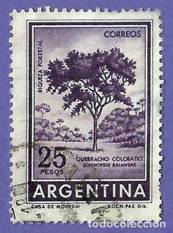 Sellos: Argentina. 1966. Scott # 702. Quebracho rojo - Foto 1