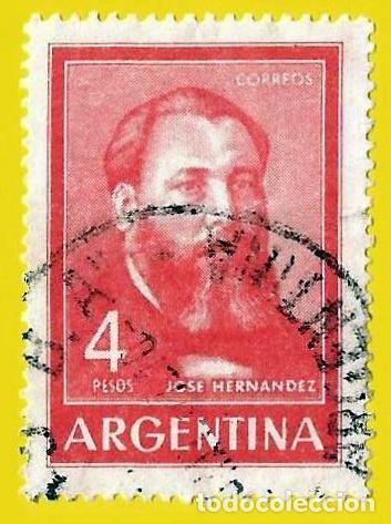 Sellos: Argentina. 1965. Scott # 742C. Jose Hernandez. Poeta y Politico