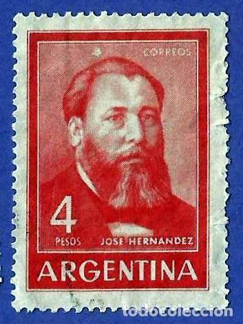 Sellos: Argentina. 1965. Scott # 742C. Jose Hernandez. Poeta y Politico