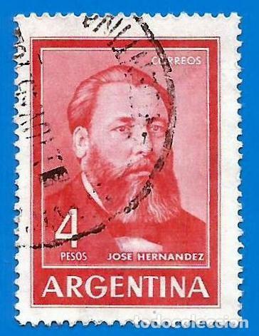 Sellos: Argentina. 1965. Scott # 742C. Jose Hernandez. Poeta y Politico