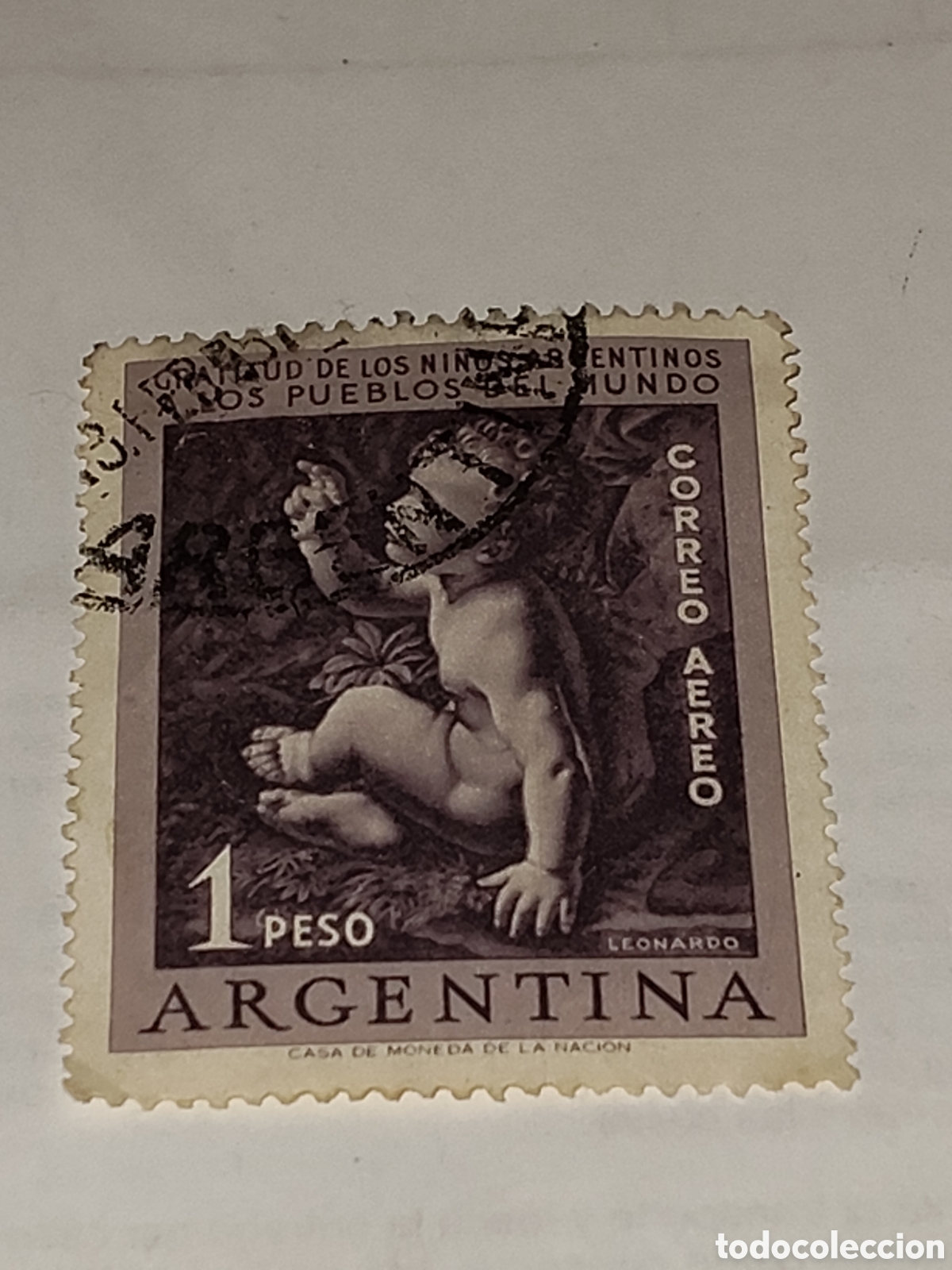 Briefmarken: Sello de Argentina gratitud de los ni&ntilde;os argentinos a los pueblos del mundo 1956