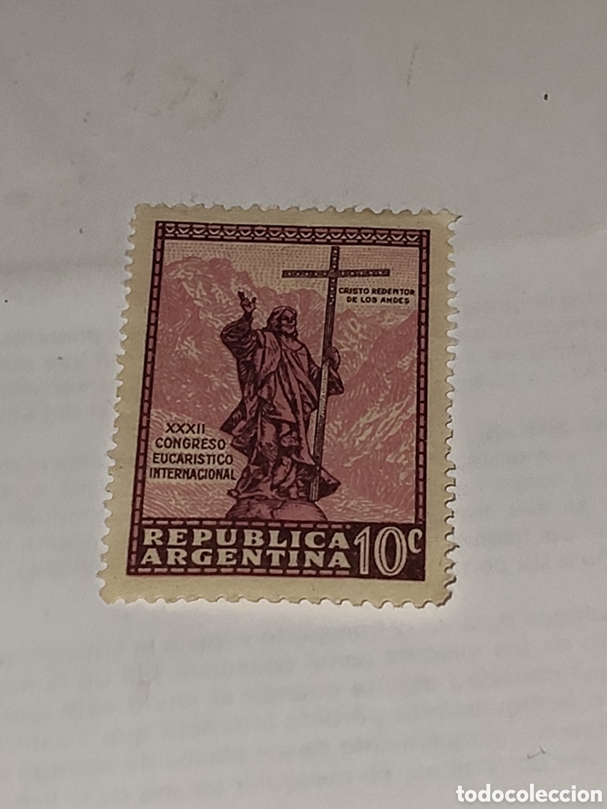 Selos: Sello de Argentina XXXll Congreso Eucar&iacute;stico internacional 1934