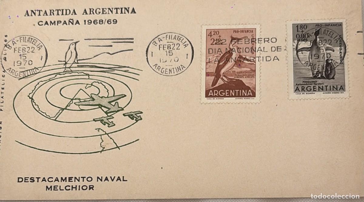 Sellos: TS.)1968, ARGENTINA, ARGENTINE ANTARCTICA TO BUENOS AIRES, COMMEMORATIVE PRE-PRINTED COVER FEATURING