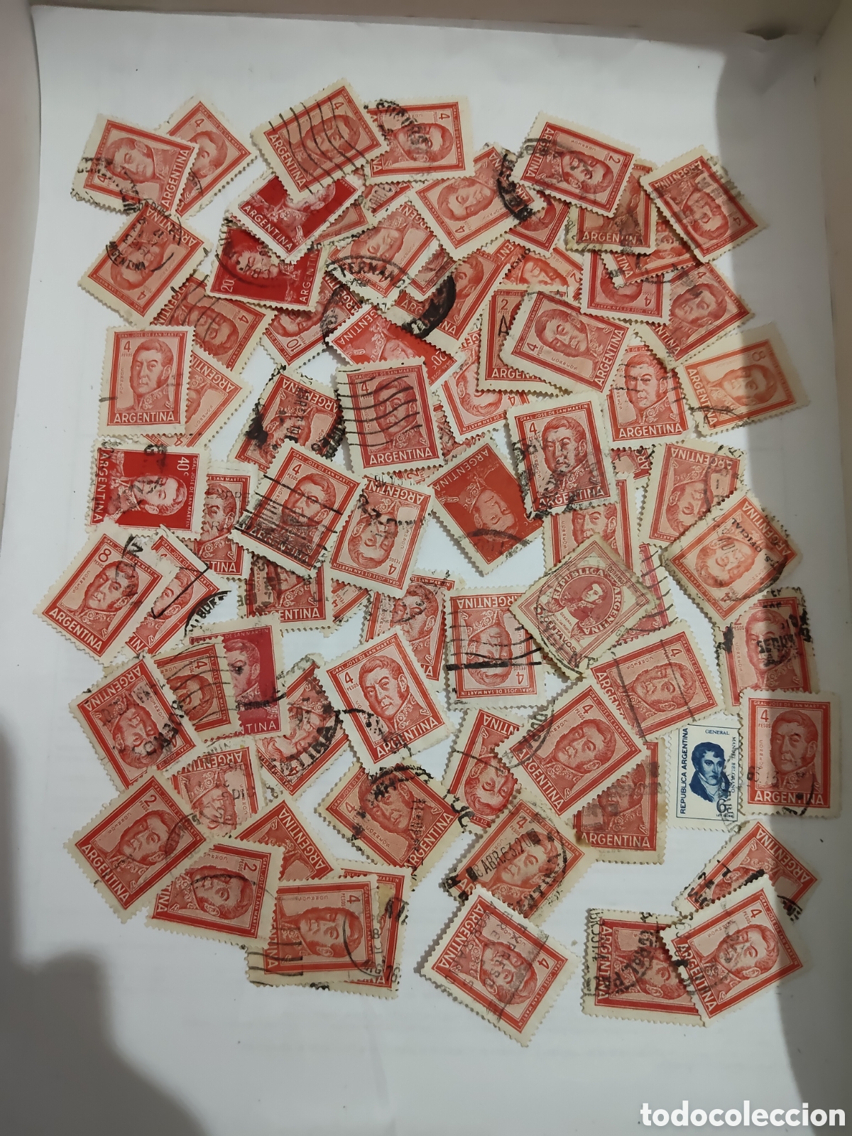 Sellos: 77 sellos de Argentina Gral Jos&eacute; de San Mart&iacute;n 1962
