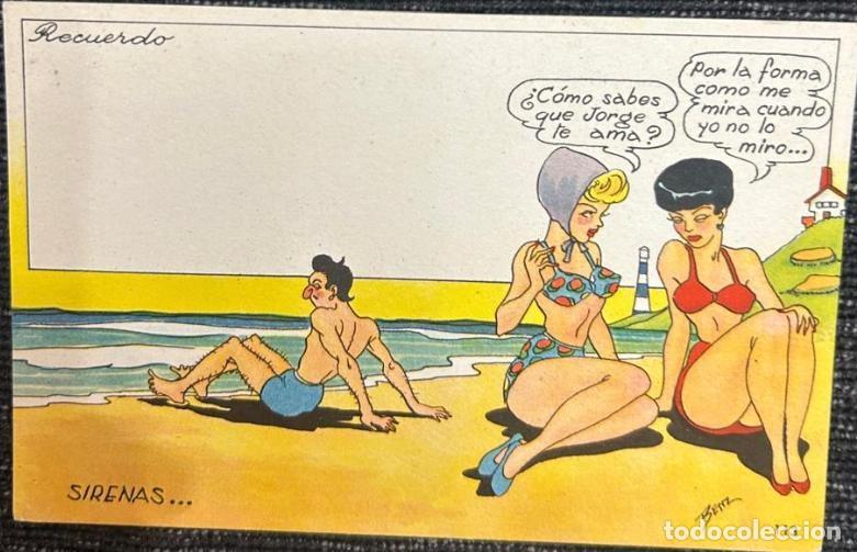 Sellos: TS.)1950, ARGENTINA, PRIVATELY PRODUCED ILLUSTRATED POSTCARD, PRE-PRINTED FROM A &rdquo;HUMOR COLLECTION&rdquo;,