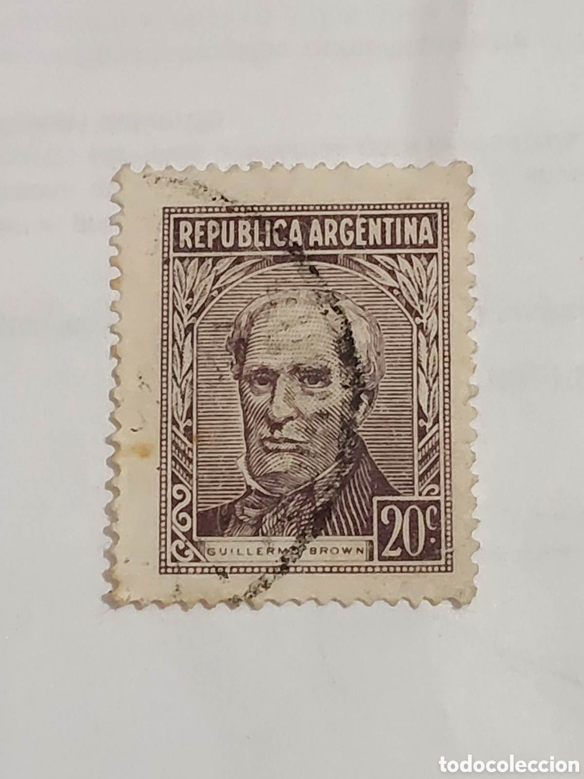 Sellos: Sello de Argentina Almirante Guillermo Brown 1956