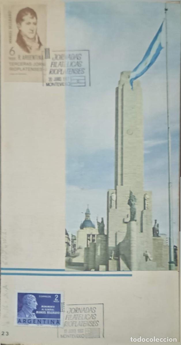 Sellos: MI) 1967 ARGENTINA: COMMEMORATIVE ILLUSTRATED AEROGRAM ISSUED OR POSTMARKED DURING THE THIRD RIOPLAT