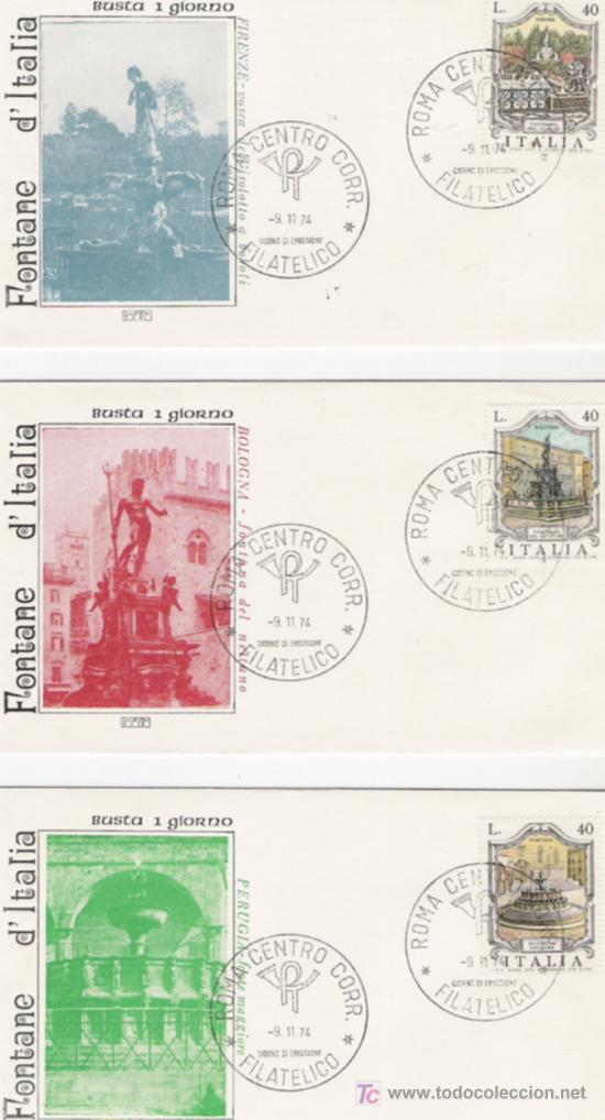 Stamps: TEMA FUENTES PRECIOSA SERIE EN SOBRE PRIMER DIA