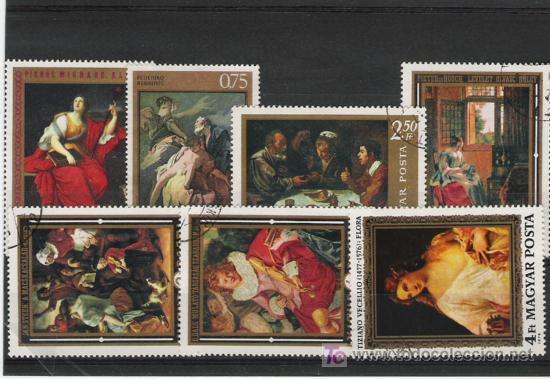Stamps: TEMA PINTURA   MAGNIFICO LOTE DE SELLOS LOS DE LA FOTO