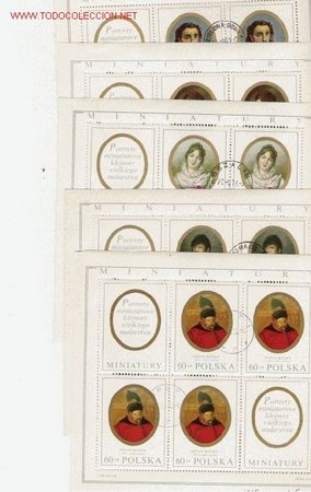 Stamps: BONITO LOTE DE  BLOQUES DE PINTURA  LAS DE LA FOTO