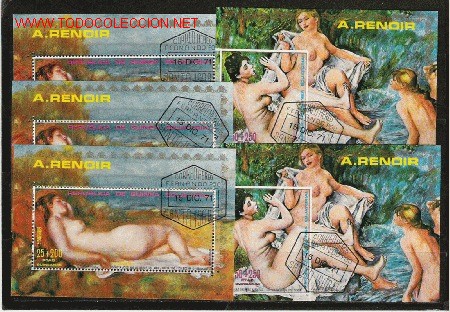 Stamps: BONITO LOTE DE HOJAS BLOQUE DE PINTURA  LAS DE LA FOTO