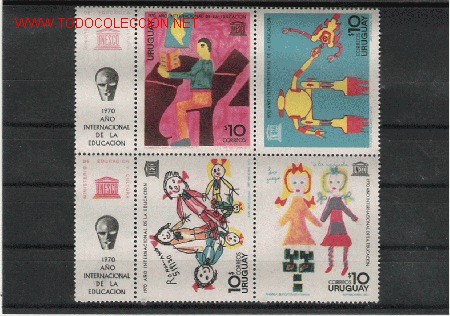 Stamps: PRECIOSO BLOQUE DE PINTURA INFANTIL