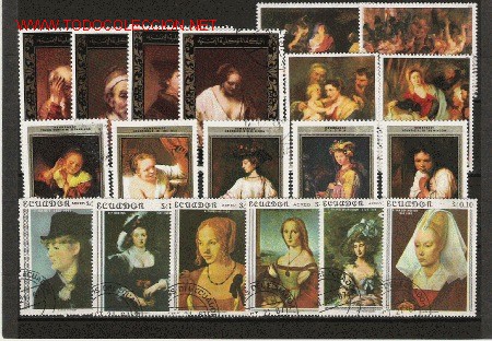Stamps: GRAN LOTE DE SERIES DE PINTURA LAS DE LA FOTO