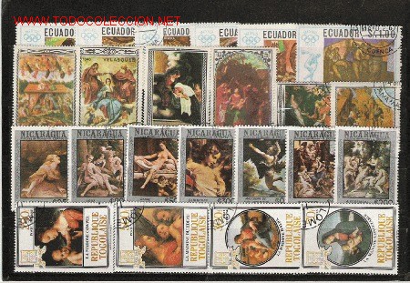 Stamps: GRAN LOTE DE SERIES DE PINTURA LAS DE LA FOTO