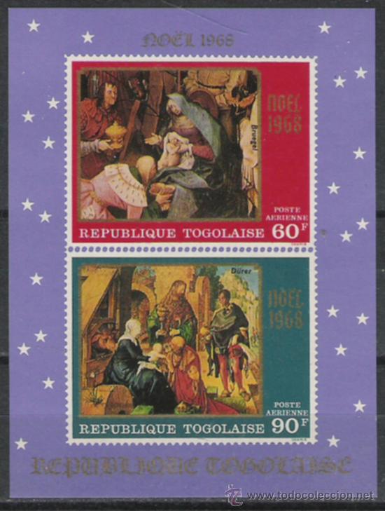 Briefmarken: TEMA NAVIDAD Y PINTURA HOJA BLOQUE NUEVA N&ordm; 34