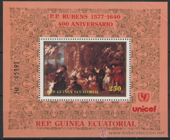 Briefmarken: TEMA NAVIDAD Y PINTURA HOJA BLOQUE NUEVA N&ordm; 14