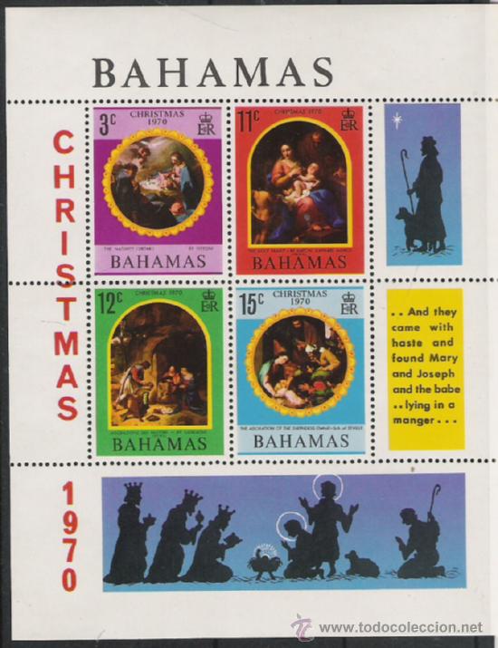 Briefmarken: TEMA NAVIDAD Y PINTURA HOJA BLOQUE NUEVA N&ordm; 3