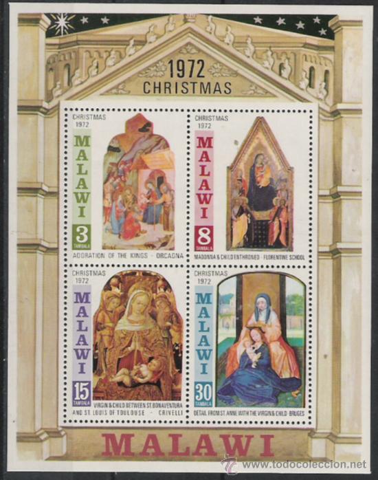 Briefmarken: TEMA NAVIDAD Y PINTURA HOJA BLOQUE NUEVA N&ordm; 29