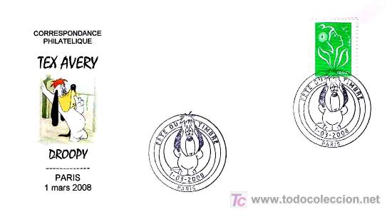 Sellos: CINE - DROOPY de TEX AVERY. Paris - Foto 1