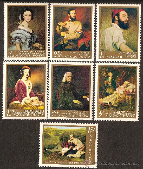Briefmarken: LA PINTURA EN LOS SELLOS - LANYI SAMUEL - BENCZUR GYULA - BORSOS JOZSEP - MIHALY