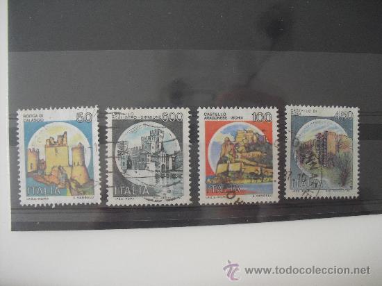 Selos: 4 sellos de italia de castillos
