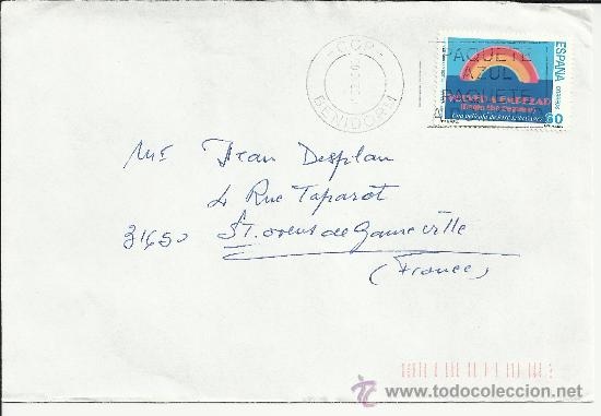 Briefmarken: CC CON MAT BENIDORM ALICANTE SELLO CINE OSCAR VOLVER A EMPEZAR ARTE