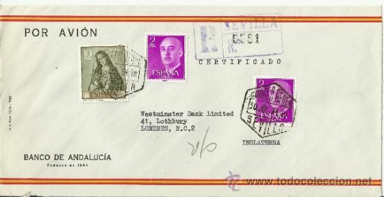 Stamps: SEVILLA CC CERTIFICADA SELLO PINTURA ARTE ZURBARAN MAT HEXAGONAL CORREO AEREO SEVILLA