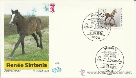 Stamps: ALEMANIA BERLIN SPD ESCULTOR RENEE SINTENIS CABALLO HIPICA ARTE