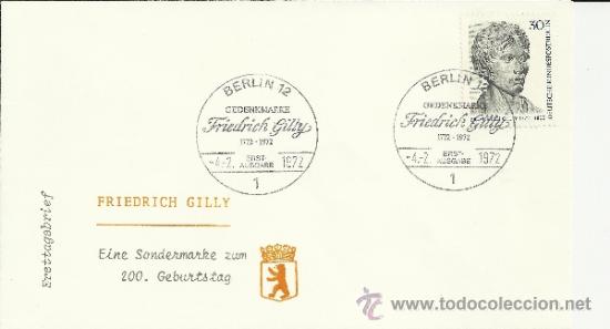 Stamps: ALEMANIA SPD BERLIN FRIEDRICH GILLY ARQUITECTURA ARTE