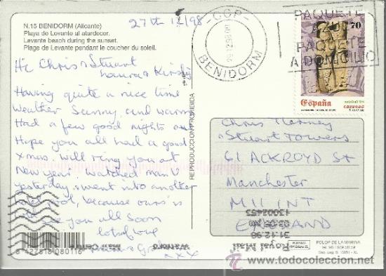 Stamps: BENIDORM TP CON SELLO NAVIDAD ARTE ESCULTURA RELIGION