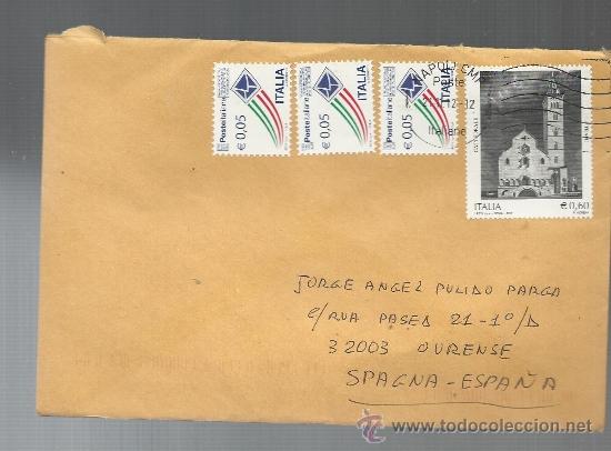 Stamps: SOBRE USADO ITALIA GALICIA 2012  CATEDRAL TRANI TRAVI