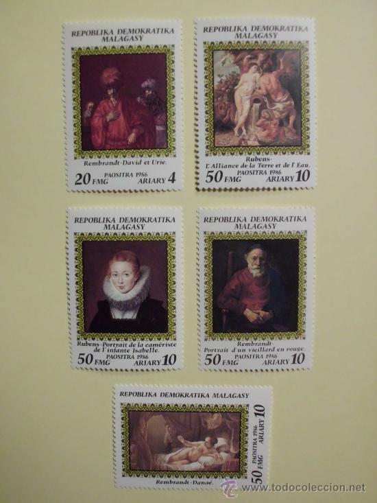 Sellos: Madagascar. Rubens y Rembrandt - Foto 1