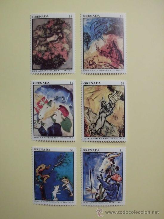Sellos: Grenada 100 aniv. Chagall - Foto 1