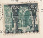Sellos: Sello 70 c&eacute;ntimos- Cripta de San Isidoro, Le&oacute;n ( Pegado en postal ) - Foto 1