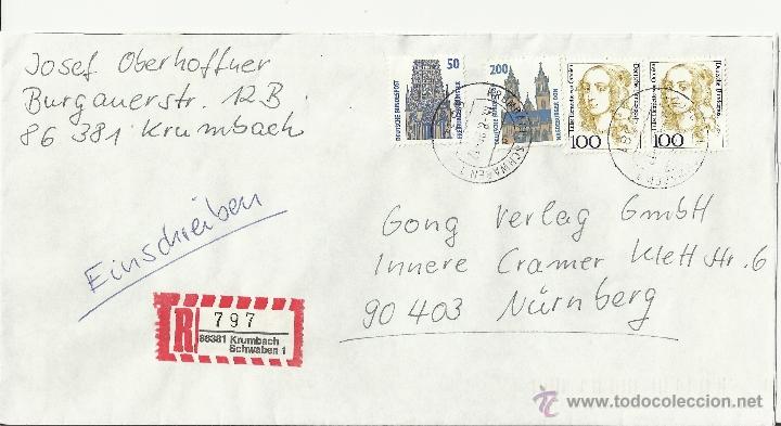 Stamps: ALEMANIA KRUMBACH SCHWABEN CC CERTIFICADO ARQUITECTURA CATEDRAL