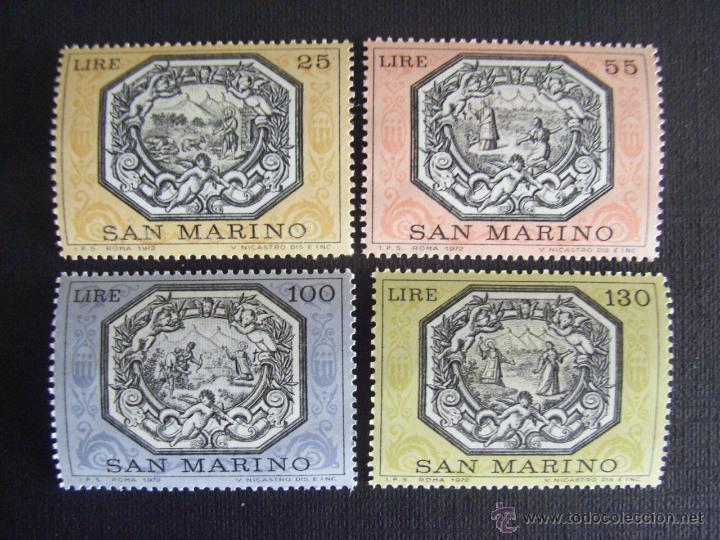 Selos: SAN MARINO N&ordm; YVERT 804/7*** A&Ntilde;O 1972. PINTURAS DEL PALACIO VALLONI