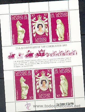 Sellos: Ilhas Caim&atilde;o **  & Coroa&ccedil;&atilde;o da Rainha 1953