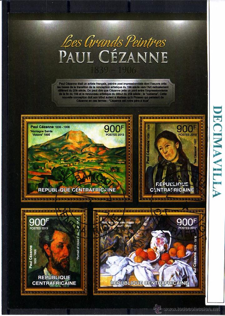 Sellos: L594, REP. CENTROAFRICANA, 2013, PAUL CEZANNE - Foto 1