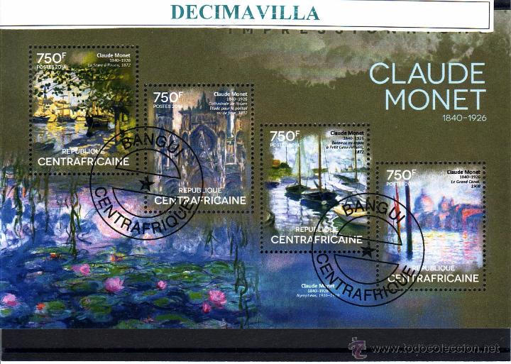 Sellos: L596, REP. CENTROAFRICANA, 2014, CLAUDE MONET - Foto 1
