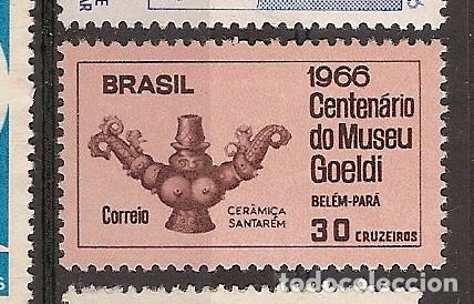 Timbres: Brasil * & Centennial Museo Emilio Goeldi, Ceramica Santarem, Belem-Par&aacute;, Sao Paulo 1966 (803)