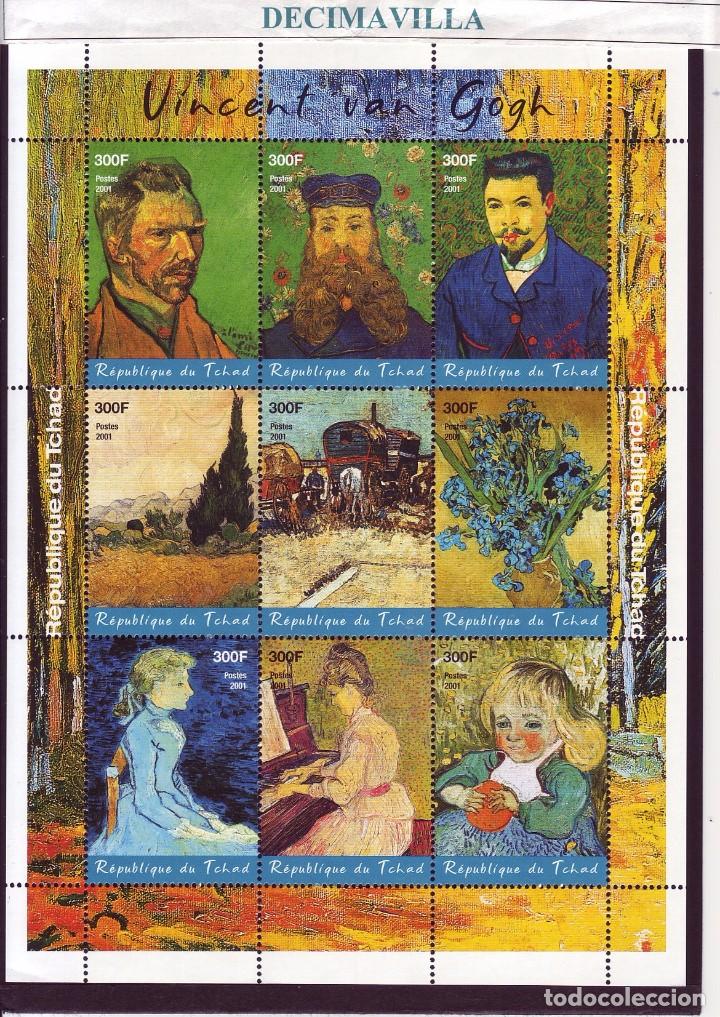 Sellos: TCHAD, 2001, VICENT VAN GOGH, PINT144 - Foto 1