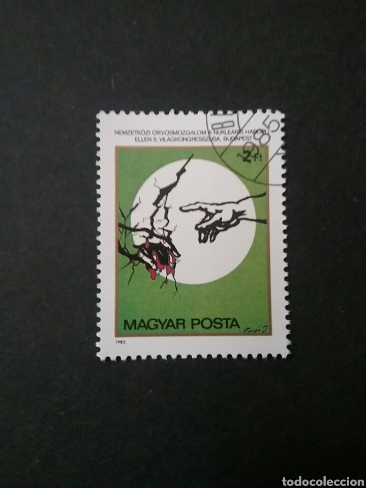 Stamps: Sellos de Hungr&iacute;a matasellados (Magyar posta). 1985. Nuclear. Medicos. Arte. Pinturas. Congresos