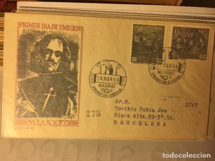 Briefmarken: RM401 RM401 CARTA SELLO SELLOS COLECCION 1ER DIA DE CIRCULACION VELAZQUEZ 1959