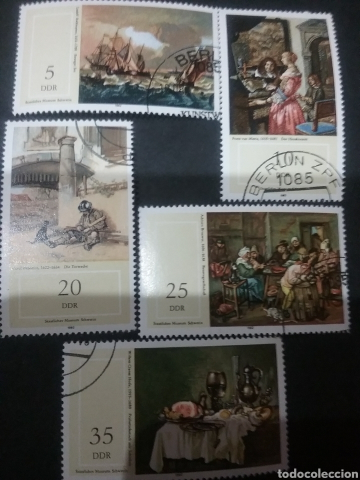 Stamps: Sellos de la R. D. Alemania (DDR) mtdos. 1982. Barcos. Concierto.Comida.Jamon.Perro.Familia