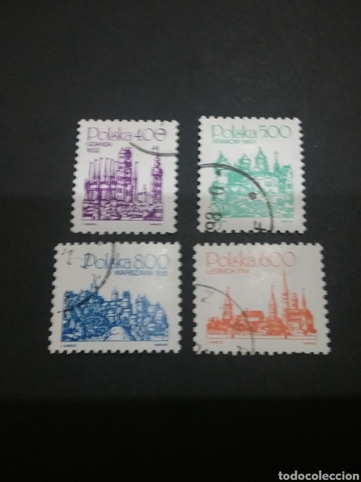 Stamps: Sellos de Polonia (Polska) matasellados. 1981. Edificios. Torres. Castillos. Iglesias. Arquitectura